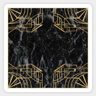 Elegant Marble - Art Deco Noir Sticker